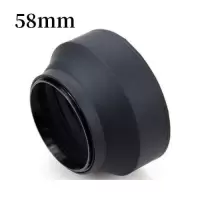 三用罩58|橡胶遮光罩螺口49 52 55 58 62 67 77 82mm长焦/广角/标准罩T8