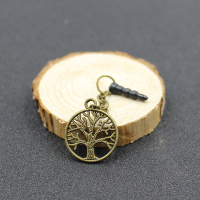 防尘塞:20镂空树|复古手机防尘塞 简约手机挂件时尚小饰品B2