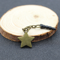 防尘塞:2五角星|复古手机防尘塞 简约手机挂件时尚小饰品B2