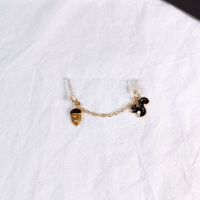 黑色小松鼠+橡子[连体] [接口]|迷你卡通吊坠30防尘塞p30充电口耳机孔手机堵type-c