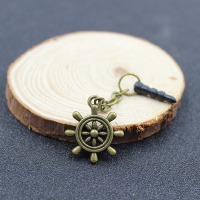 防尘塞:8船舵|复古手机防尘塞 简约手机挂件时尚小饰品B2