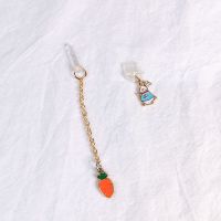 蓝色小兔兔+萝卜[分体] 安卓[充电口分正反]|迷你卡通吊坠30防尘塞p30充电口耳机孔手机堵type-c