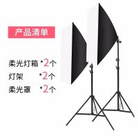 双灯(无赠品) 含105W白光LED飞碟灯|led网红摄影灯套装拍摄柔光灯补光灯摄影棚小型简易拍照道具F3