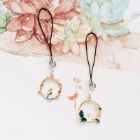 新款花环少女心手机挂件可爱创意u盘挂绳链短款吊坠萌钥匙挂饰L9