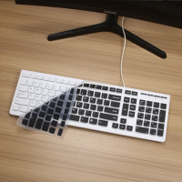 半透黑色 D款|台式一体机键盘膜电脑保护贴膜凹凸防尘套硅胶防水彩色卡通膜A8