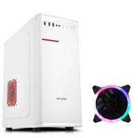 商潮白USB3.0（1个风扇）|电脑主机箱台式机atx大板背部走线长显卡加厚商务光驱大机箱D4