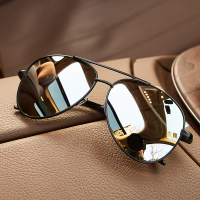 黑框银日用镜|日夜两用墨镜男士偏光太阳眼镜潮人司机夜视夜间驾驶镜开车专用潮