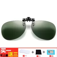 偏光墨绿片(送盒布+测试卡)|偏光太阳镜夹片式近视墨镜男士潮流变色夜视镜开车专用蛤蟆眼镜女