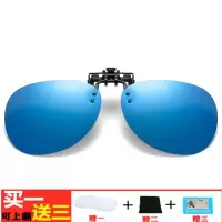 偏光冰蓝片(送盒布+测试卡)|偏光太阳镜夹片式近视墨镜男士潮流变色夜视镜开车专用蛤蟆眼镜女