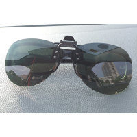 新款墨绿色偏光夹片|近视眼镜偏光镜太阳镜蛤蟆夜视墨镜夹片男女款开车钓鱼司机夹片式