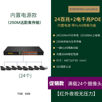 TXE04924口+2口上联千兆VLAN隔离|poe供电交换机4口5口8路10口16口千兆百兆标准供电交换机监控摄像头无