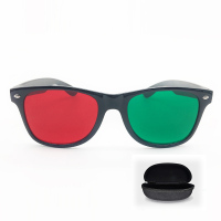 框架红绿眼镜+拉链镜盒|儿童弱视训练红蓝眼镜3d眼镜斜视立体矫正仪器视功能红绿眼镜S5