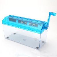 蓝色|手动碎纸机a4迷你家用手摇碎纸机小型办公用碎纸机桌面条状碎纸机