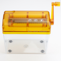 A6橙色|便携迷你家用手动碎纸机a6小型办公静音碎纸机手摇纸张粉碎机O3