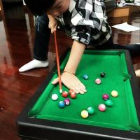 升级儿童仿真台球桌球类玩具益智迷你可折叠子游戏S0