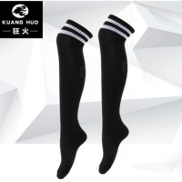 儿童-黑色-袜子|成人儿童加厚毛巾底长筒袜保暖运动袜子男女过膝足球篮球袜童装袜A9