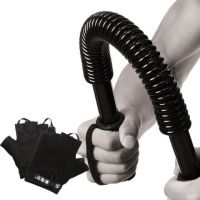 经典款黑60公斤+健身手套|臂力棒40kg练臂肌50握力棒60kg胸肌健身器30弹簧弹力棒A1