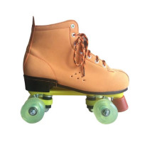 黄色+pu透明轮 40|溜冰鞋旱冰鞋滑轮黑色带灯发亮闪光轮双排四轮滑鞋儿童成人男女款