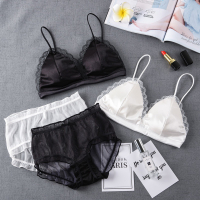 法式少女美背套装内衣无钢圈丝滑手感比基尼小胸可爱性感内衣G0