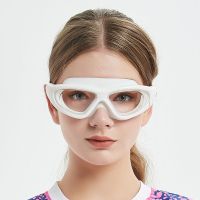 泳镜成人儿童防水防雾游泳眼镜游泳装备透明大框近视电镀