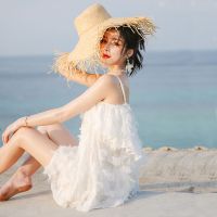 分体遮肚女士钢托大小胸比基尼游泳衣三件套保守学生少女性感泳装