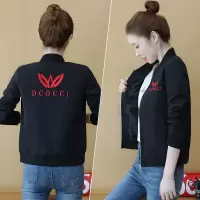 8916黑色 2XL|短外套女春秋小个子2020新款韩版棒球服宽松短款小外套休闲夹克潮N6