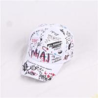 儿童款98白色3-8岁大约 可调节|韩版gd权志龙同款涂鸦长带子嘻哈棒球帽男女潮鸭舌亲子款鸭舌帽酷P7