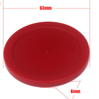 直径6.4厘米冰球片红色4个6MM厚|空气曲棍球桌上冰球台空气球台悬冰球机球片球饼打击器顶球器配件R5