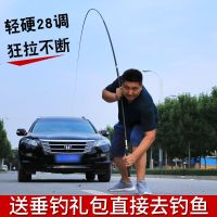 鱼竿手竿鲫鱼竿超轻超硬台钓竿长节碳素鲤鱼竿28调竿套装渔具P8