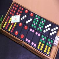 彩色牌九黑色特大号牌九骨牌牌九道具牌九九牌顶牛天九牌九