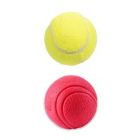 宠物网球1个+实心弹力球直径6cm|宠物玩具球网球弹力球耐咬磨牙网球狗狗金毛泰迪拉布拉多猫咪训练O3