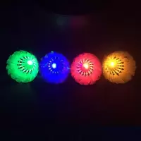 3只发光羽毛球(鹅毛)|3只8只装发光羽毛球 夜光羽毛球 夜用闪光荧光带灯耐打发光羽毛球