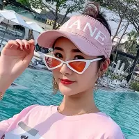 [空顶帽-CHANE款]-粉色|夏季户外男女士运动网球帽无顶太阳帽遮阳帽棒球帽子韩版潮空顶帽