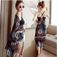 高档女士泳衣三件套分体大码游泳衣女保守学生韩版性感比基尼泳装