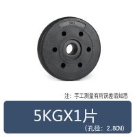 5kg一片[孔径3厘米]|环保足重包胶哑铃杠铃 家用健身哑铃片 环保无味 举重深蹲直杆