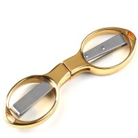 金色合金把剪刀|便携折叠合金8字剪刀剪线剪铅皮居家剪纸手工户外小剪刀K7