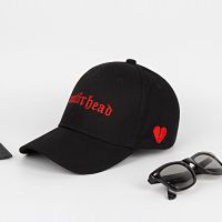 碎心黑色|春夏纯色黑白光板棒球帽男女士户外休闲运动鸭舌帽子L6