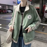 绿色 M80-105斤|秋冬男士外套休闲韩版潮流宽松百搭港风夹克学生原宿风运动棒球服