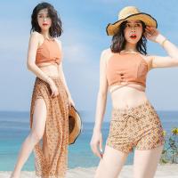 游泳衣女士三件套分体款保守显瘦学生性感比基尼小胸聚拢韩国泳装