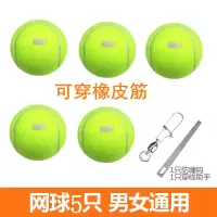 不带线网球5只|初学单人训练带线带绳网球练习回弹一人打网球C7