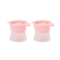 粉色两个装|硅胶冰球模具硅胶球形冰块模具威士忌冰球制作器圆形制冰盒速冻器J1
