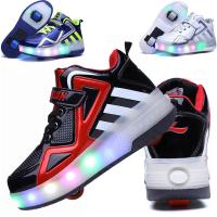 双轮鞋男童轮滑鞋成人隐形旱冰鞋儿童鞋子女童O8