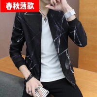 白条花 XXL|外套男韩版潮流修身新款棒球服2020春秋季休闲薄夹克中青年夹克衫B7