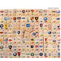 100粒汽车标志|木质多米诺骨牌儿童小孩男女孩网红3一6岁婴儿宝宝益智1积木2玩具E3