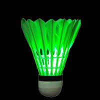 发光鹅毛球5个装[绿色灯]|发光羽毛球 夜光开关塑料灯led荧光晚上打球耐打王有开关夜晚室外A4