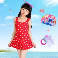 儿童泳衣女连体公主小中大童女孩裙式游泳衣女童泳装宝宝学生泳衣F9