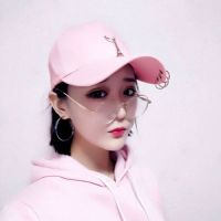 三环埃菲尔铁塔粉色|新款帽子女韩版潮棒球帽鸭舌帽女春夏个性铁环棒球帽学生百搭男女