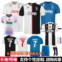 儿童尤文图斯球衣18-19-20欧冠主场7号c罗短袖套装客场足球服D9