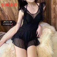 新款韩国东大门dr.jewel女神泳衣女ins风遮肚显瘦性感连体蕾丝款B1