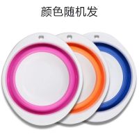 小+中[颜色随机]|加厚折叠饵料盘折叠饵料盒拌饵盆饵料盆鱼食盆拌食碗鱼饵碗折叠盆U1